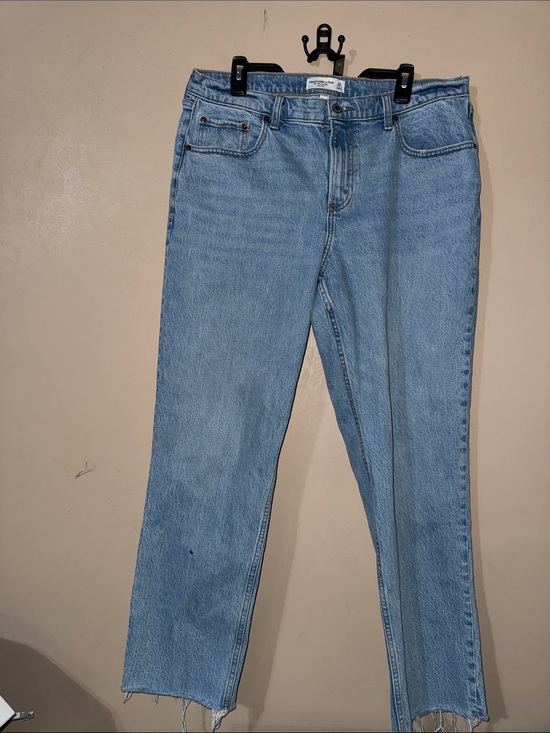 Abercrombie & Fitch Denim - Abercrombie & Fitch Light Blue Mid-Rise Straight Jeans
